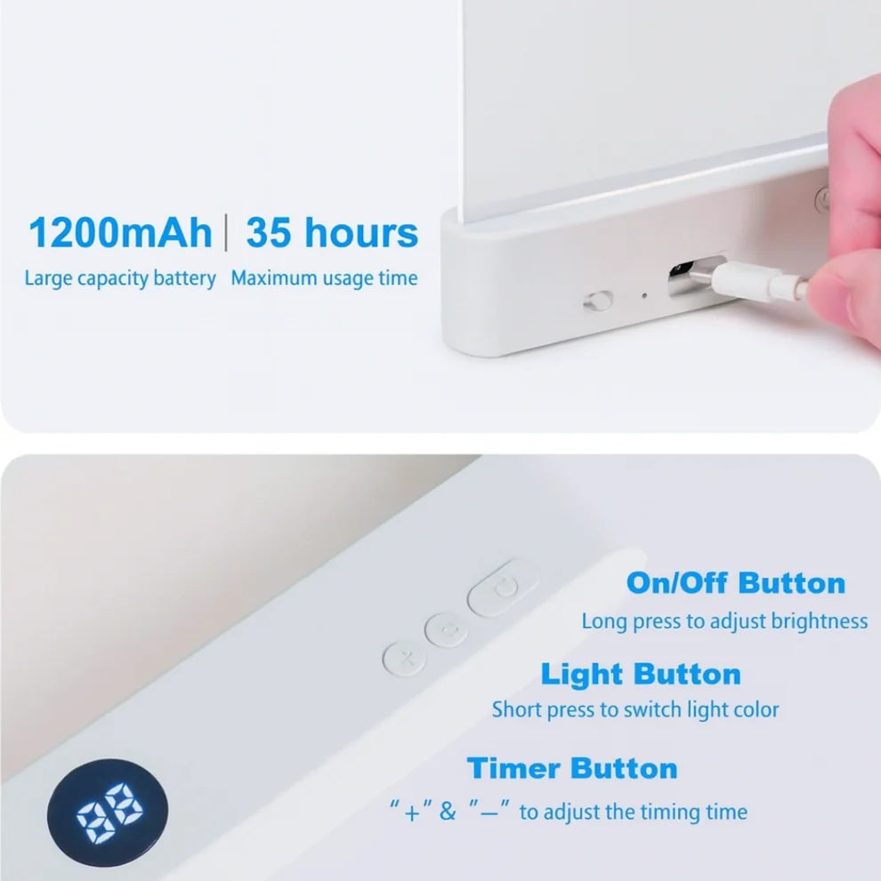 GlovivaLight – Şeffaf Panel ve 3 Modlu Göz Dostu Okuma Lambası